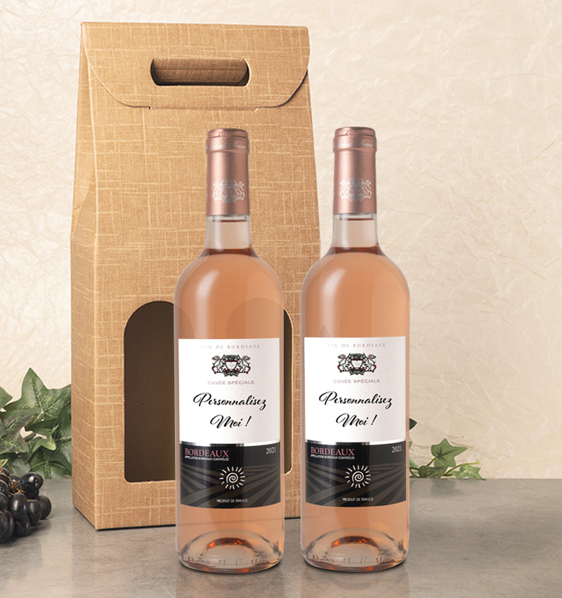 Coffret 2 Bordeaux Rosé 2021 à personnaliser