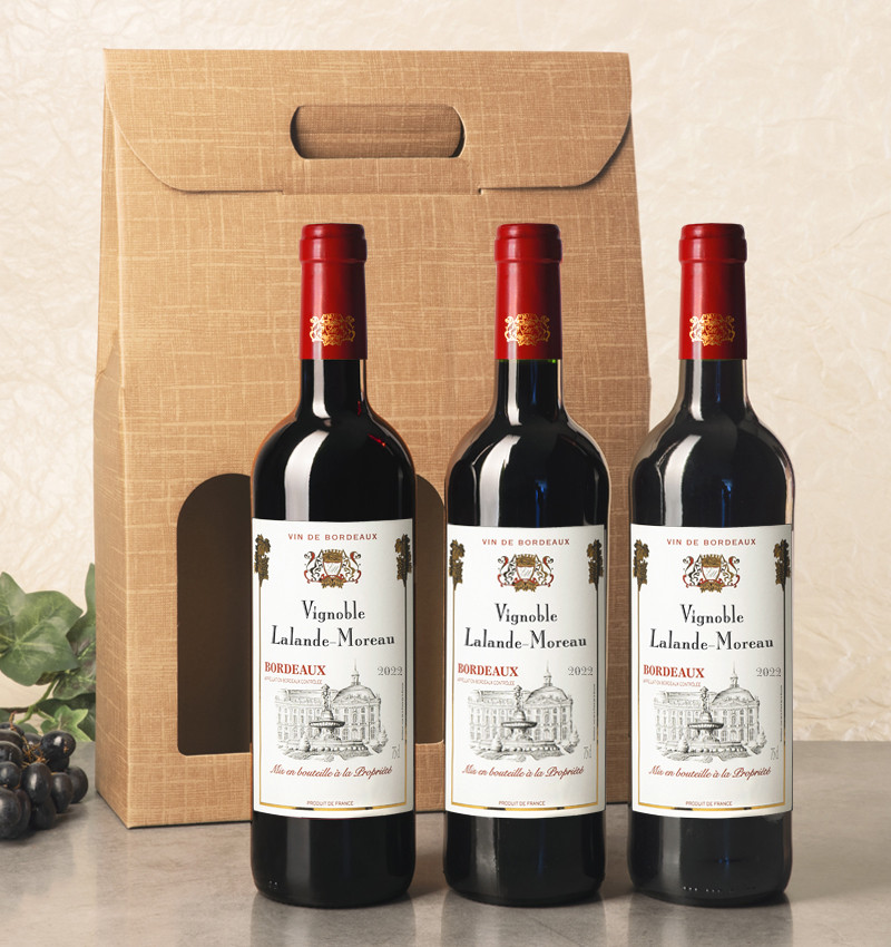 Coffret 3 Bordeaux AOC 2022 personnalisés