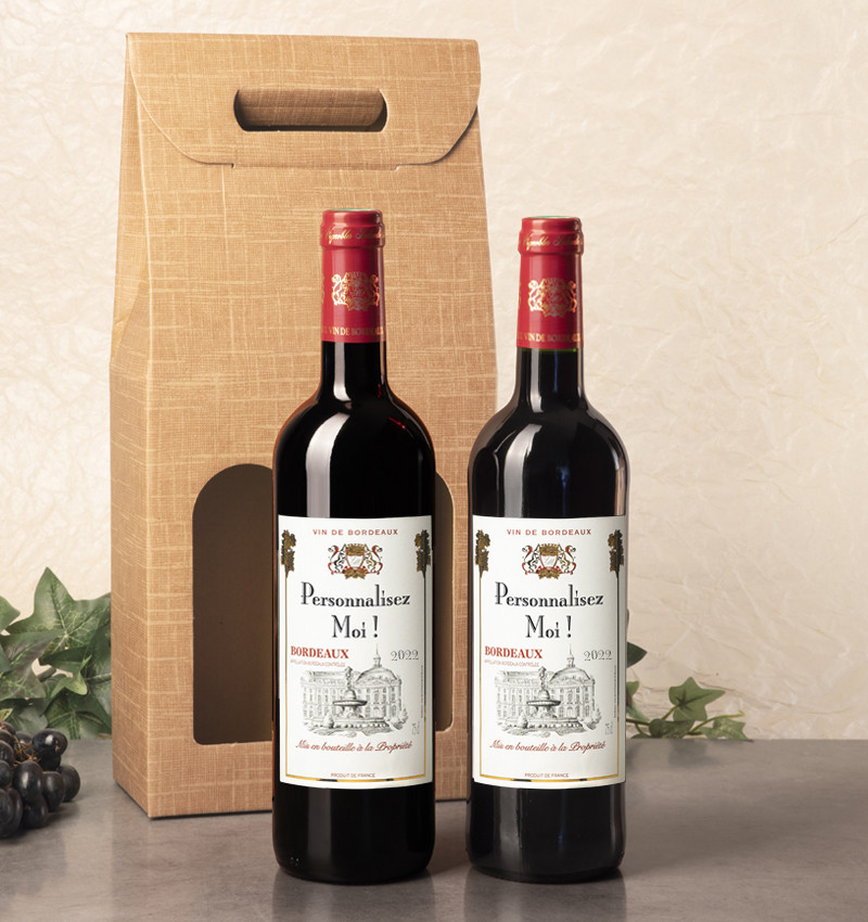 Coffret 2 Bordeaux AOC 2022 personnalisés