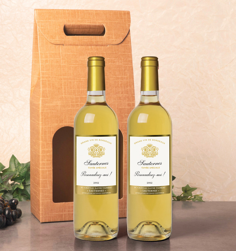 Coffret 2 Sauternes Personnalisé 2012