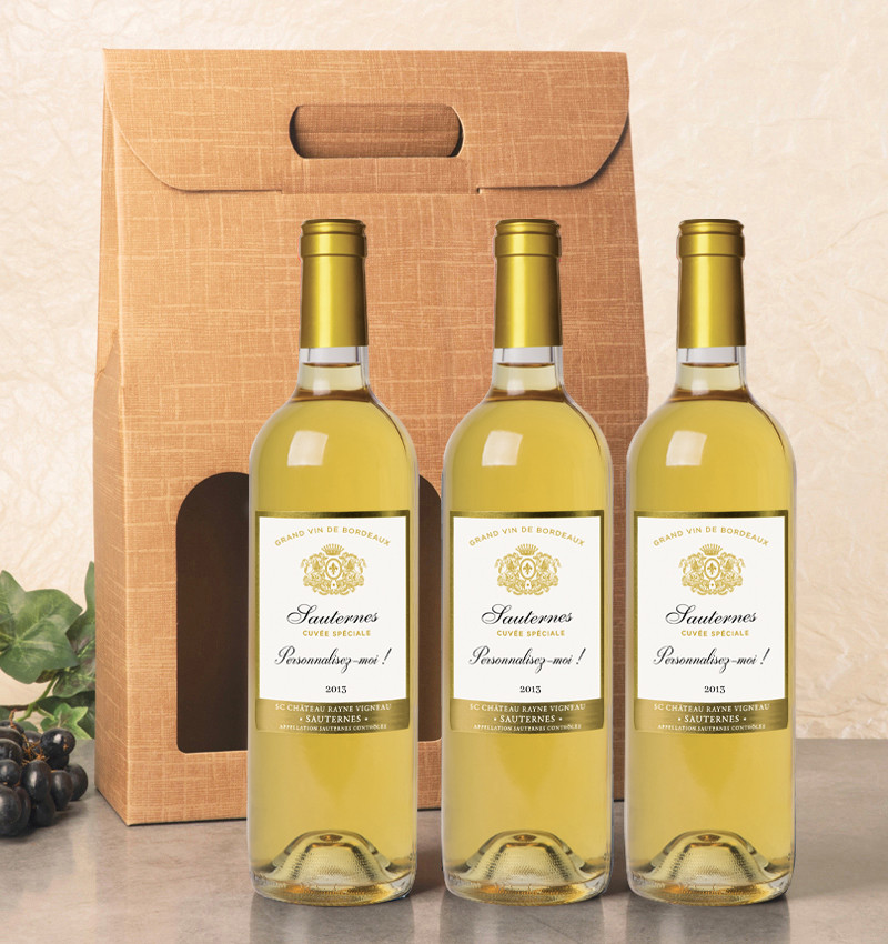 Coffret 3 Sauternes Personnalisé 2013