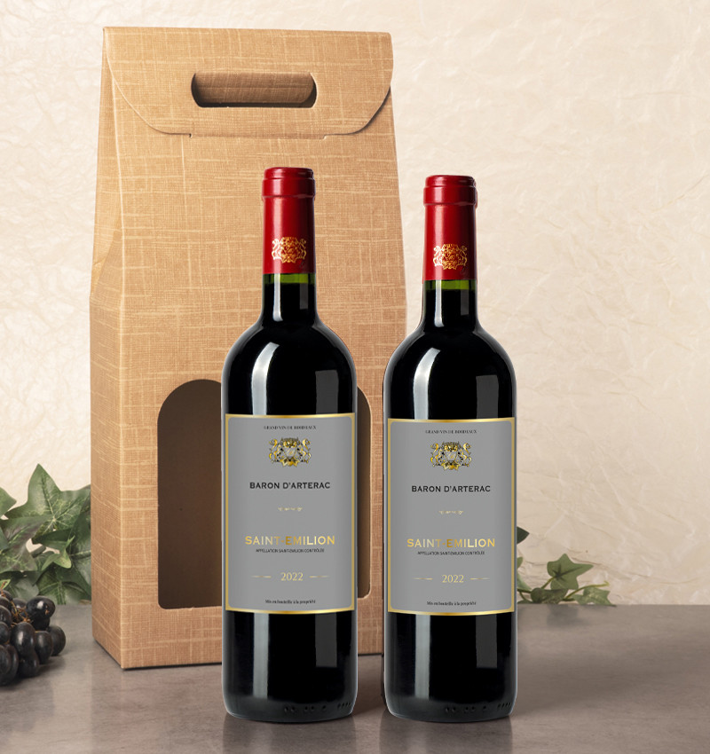 Coffret 2 Saint-Emilion AOC - Baron d'Artérac 2022