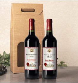 Coffret 2 Saint-Emilion AOC 2022 personnalisés