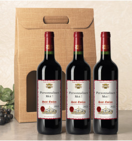 Coffret 3 Saint-Emilion AOC 2022 personnalisés