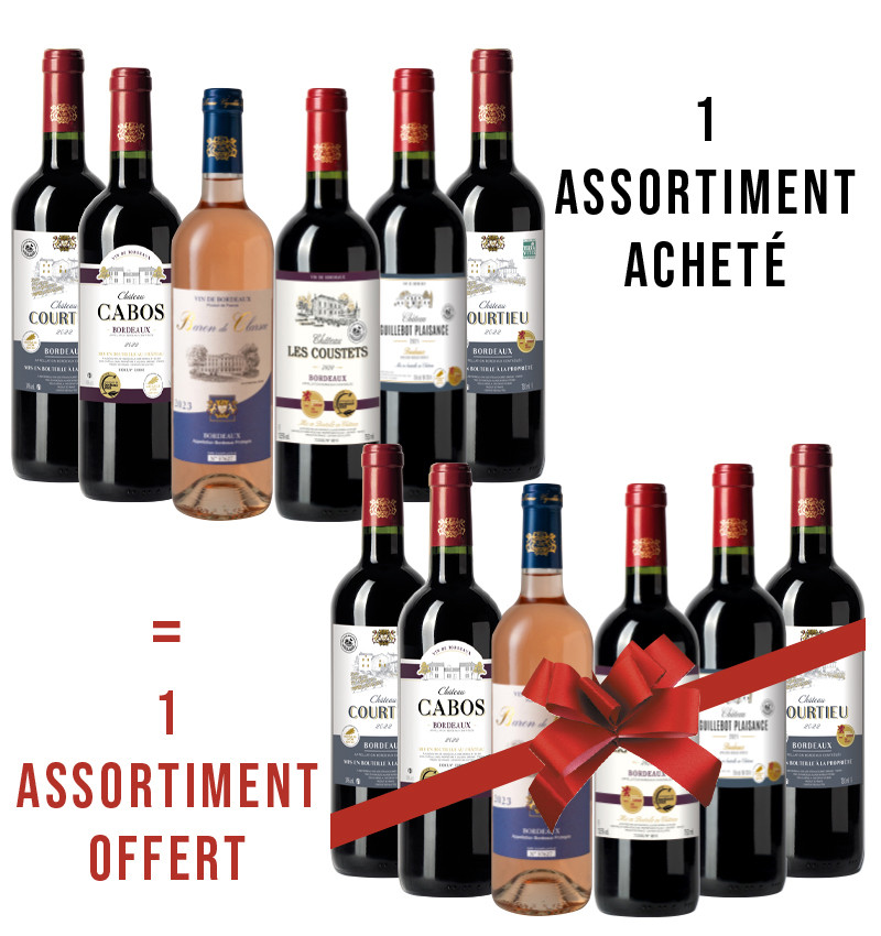 1 assortiment acheté + 1 offert